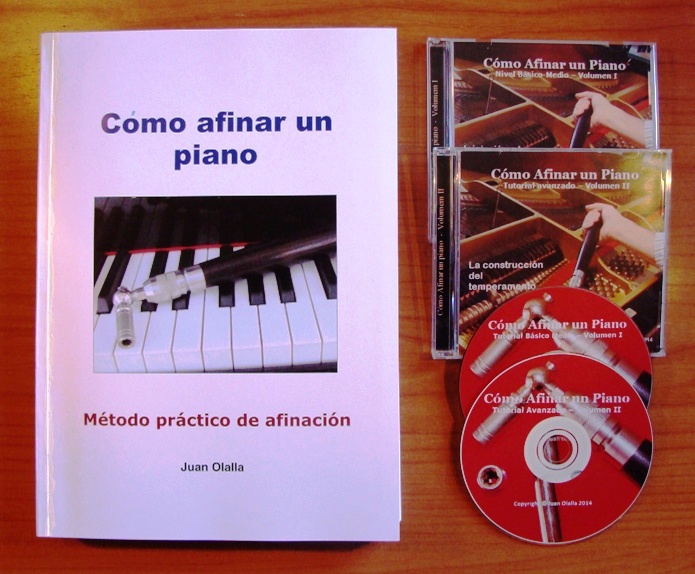 libro y videos para aprender a afinar pianos